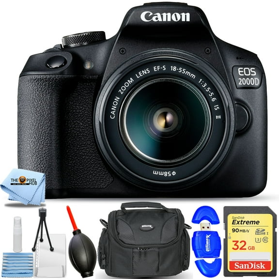 Canon EOS 2000D EF-S 18-55mm IS II Kit Bundle 1 International Model