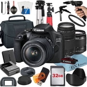 Canon EOS 2000D / Rebel T7 DSLR Camera Bundle with 18-55mm + 75-300mm Lens + 32GB Card + Case + Tripod + ZeeTech Accessory International Model