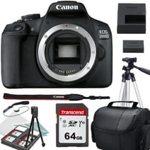 Canon EOS 2000D/Rebel T7 DSLR Camera (body only) + Camera Shoulder Bag + Accessory Bundle