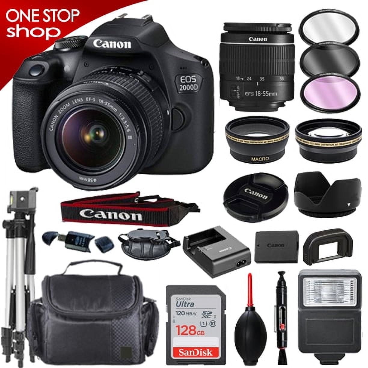 Canon EOS Rebel T7 DSLR Camera Body With EF18-55mm & EF 75-300mm Double Zoom Lens Kit