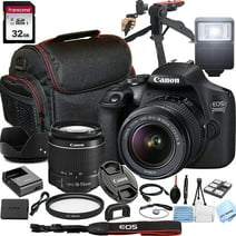 Canon EOS 2000D Rebel T7 DSLR Camera with 18-55mm f/3.5-5.6 Zoom Lens,32GB Memory, Case,Tripod w/Hand Grip and More28pc Bundle