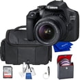 thumbnail image 1 of Canon EOS 2000D / Rebel T7 DSLR Camera with Canon EF-S 18-55mm F/3.5-5.6 III Zoom Lens, Bundle Including 64GB Memory Card, Bag and More (Small Kit), 1 of 7