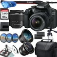 thumbnail image 1 of Canon EOS 2000D/Rebel T7 DSLR Camera with EF-S 18-55mm f/3.5-5.6 DC III Lens + Accessory Bundle, 1 of 5