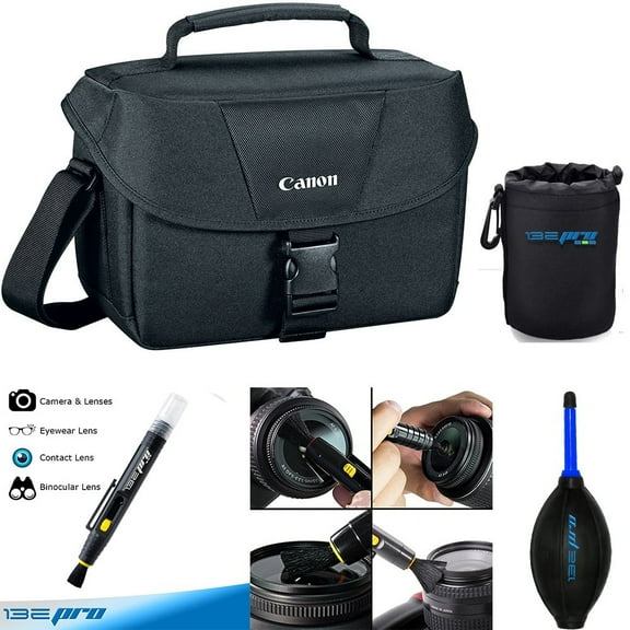 Canon EOS 200ES Bag (Black) for Canon EOS 7D, 5D, 6D, 60D, 60Da, 70D, EOS Rebel SL1, T1i, T2i, T3, T3i, T4i, T5,T5i,T6, T6I, T7I, XSi, XT, XTi, ETC. Digital SLR Cameras - Deal-Expo Bundle