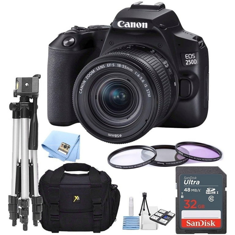 Canon EOS 250D DSLR Digital Camera W/ 18-55mm Lens & 32GB +