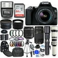 thumbnail image 1 of Canon EOS 250D/Rebel SL3 18-55mm + 75-300mm + 500mm + 650-1300mm + 64GB SD - Top Value Bundle, 1 of 8