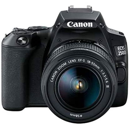 Canon EOS 250D (Rebel SL3) DSLR Camera with 18-55mm DC Lens & 4K Video Capability (International Model)
