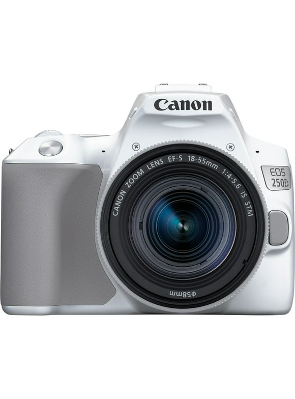 Canon EOS 250D (Rebel SL3) DSLR Camera w/ 18-55mm IS STM Lens (International Model) (White)