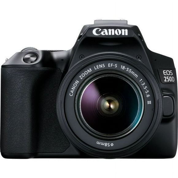 Canon EOS 250D/Rebel SL3 with EF-S 18-55mm f/3.5-5.6 III Lens (Black) International Model