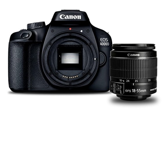 (Open Box) Canon, EOS 4000D DSLR Camera with EF-S 18-55mm IS II Zoom Lens, 1 MP, Smartphone