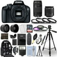 thumbnail image 1 of Canon EOS 4000D / Rebel T100 DSLR Camera + 18-55mm + 75-300mm + 30 Piece Bundle - International Version, 1 of 9