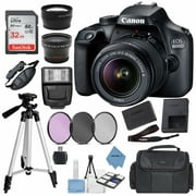 Canon EOS 4000D Digital SLR Camera w/ 18-55MM DC III Lens Kit Black with Accessory Bundle, Package Includes SanDisk 32GB Card + DSLR Bag + 50  Tripod+ONESTOP Cloth International Model