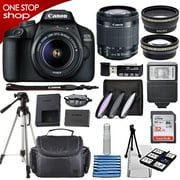 Canon EOS 4000D Digital SLR Camera w/ 18-55MM DC III Lens Kit Black with Accessory Bundle, Package Includes SanDisk 32GB Card + DSLR Bag + 50  Tripod+ One Stop Shop Cleaning Cloth