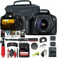thumbnail image 1 of Canon EOS 4000D / Rebel T100 DSLR Camera with 18-55mm Lens + 64GB Card + More (International Version), 1 of 8