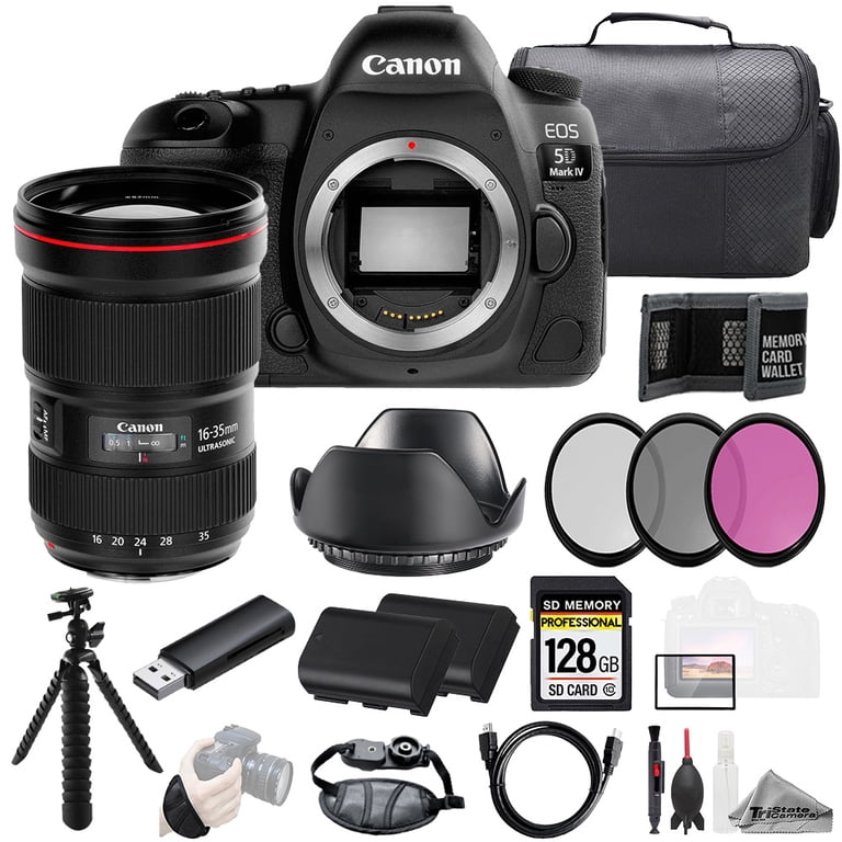 Canon EOS 5D IV Camera + EF 16-35mm f/2.8L III USM Lens 128GB +