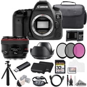 Canon EOS 5D IV Camera + EF 50mm f/1.2L USM Lens +32GB + Ext Bat+ 3 PC Filter- Kit International Version