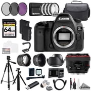 Canon EOS 5D IV Camera + EF 50mm f/1.2L USM Lens+64GB+Ext Bat+9 PC Filter-MEGA Kit International Version
