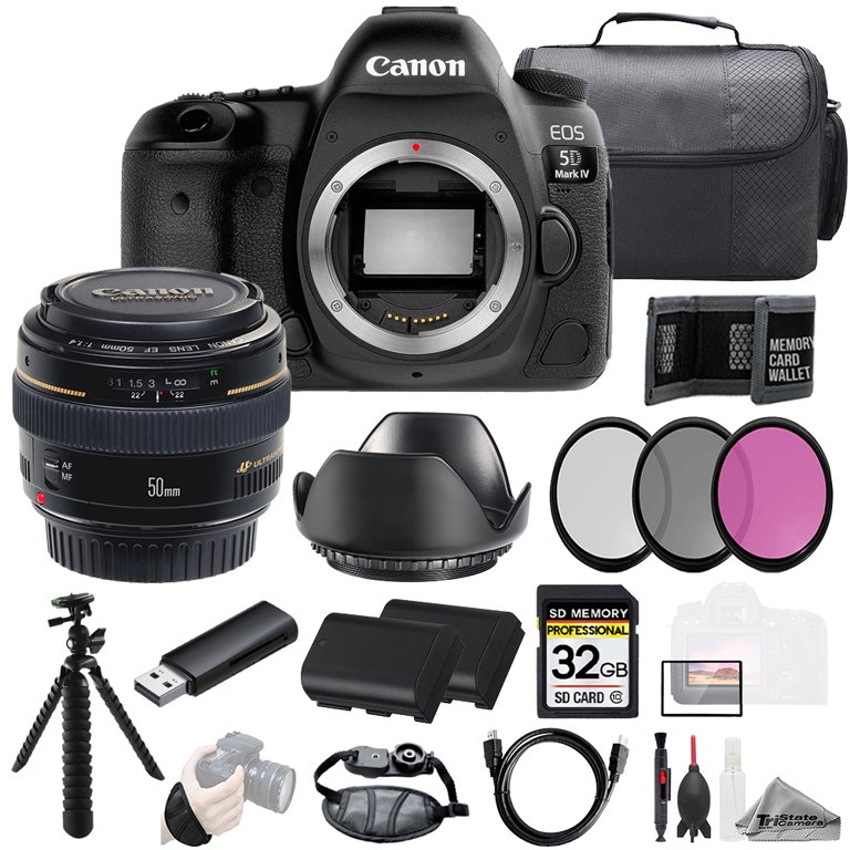 Canon EOS 5D IV Camera + EF 50mm f/1.4 USM Autofocus Lens +32GB +