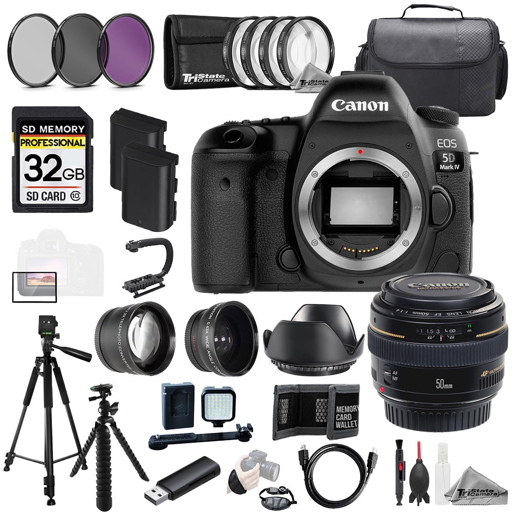 Canon EOS 5D IV Camera + EF 50mm f/1.4 USM Autofocus Lens +32GB+