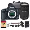 thumbnail image 1 of Canon EOS 5D Mark III DSLR Camera | 22.3MP Full-Frame CMOS Sensor, DIGIC 5+ Processor & HD Video | For Weddings, Portraits & Events (5260B002) + Canon EF 75-300mm f/4-5.6 III Lens + 64GB Card + More, 1 of 7