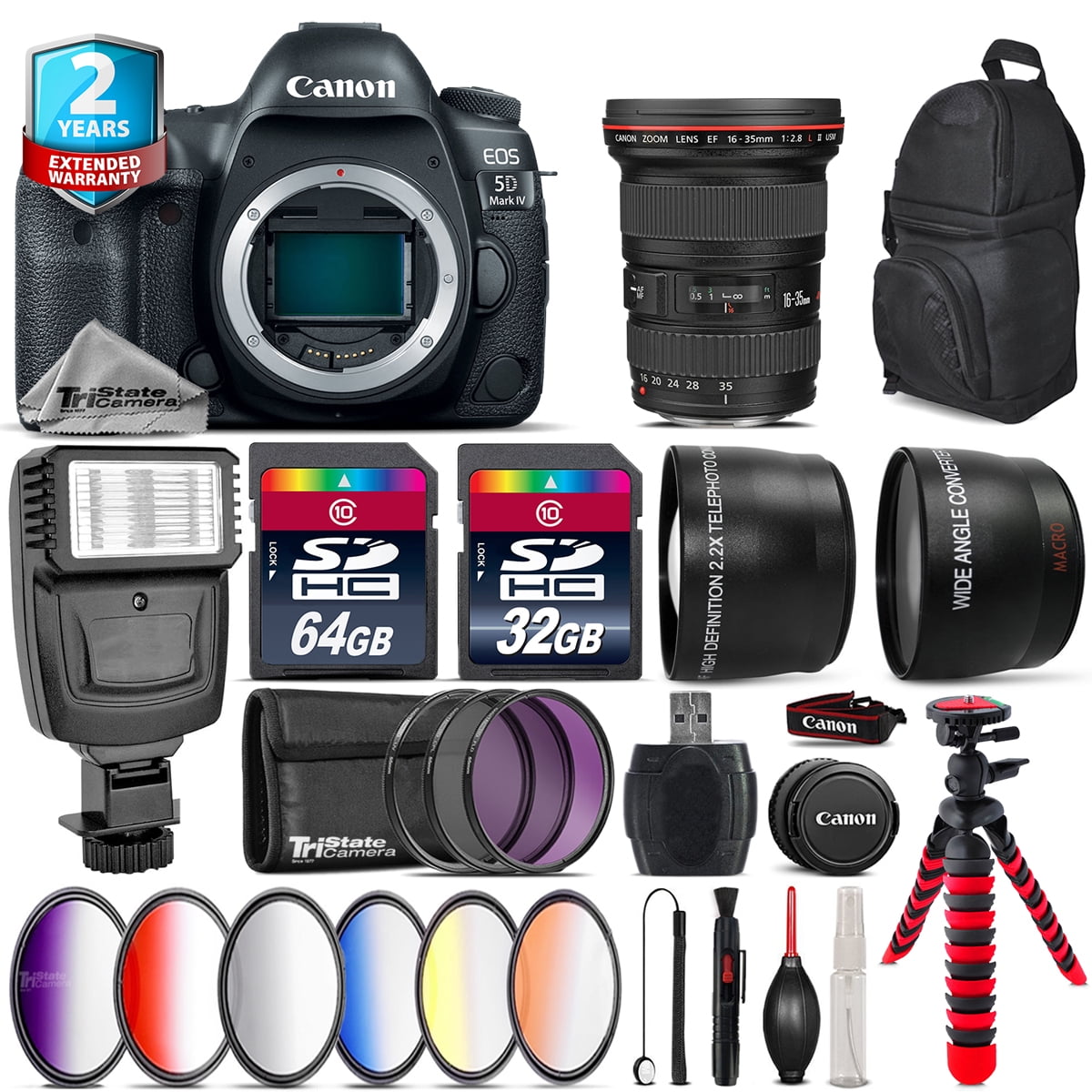 Canon EOS 5D Mark IV Camera + 16-35mm f/2.8L III + Slave