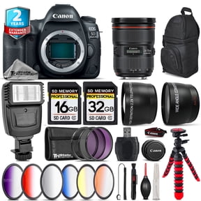 Canon EOS 5D Mark IV Camera + 24-70mm f/2.8L II + Slave Flash + 9PC Filter +48GB (International Version)
