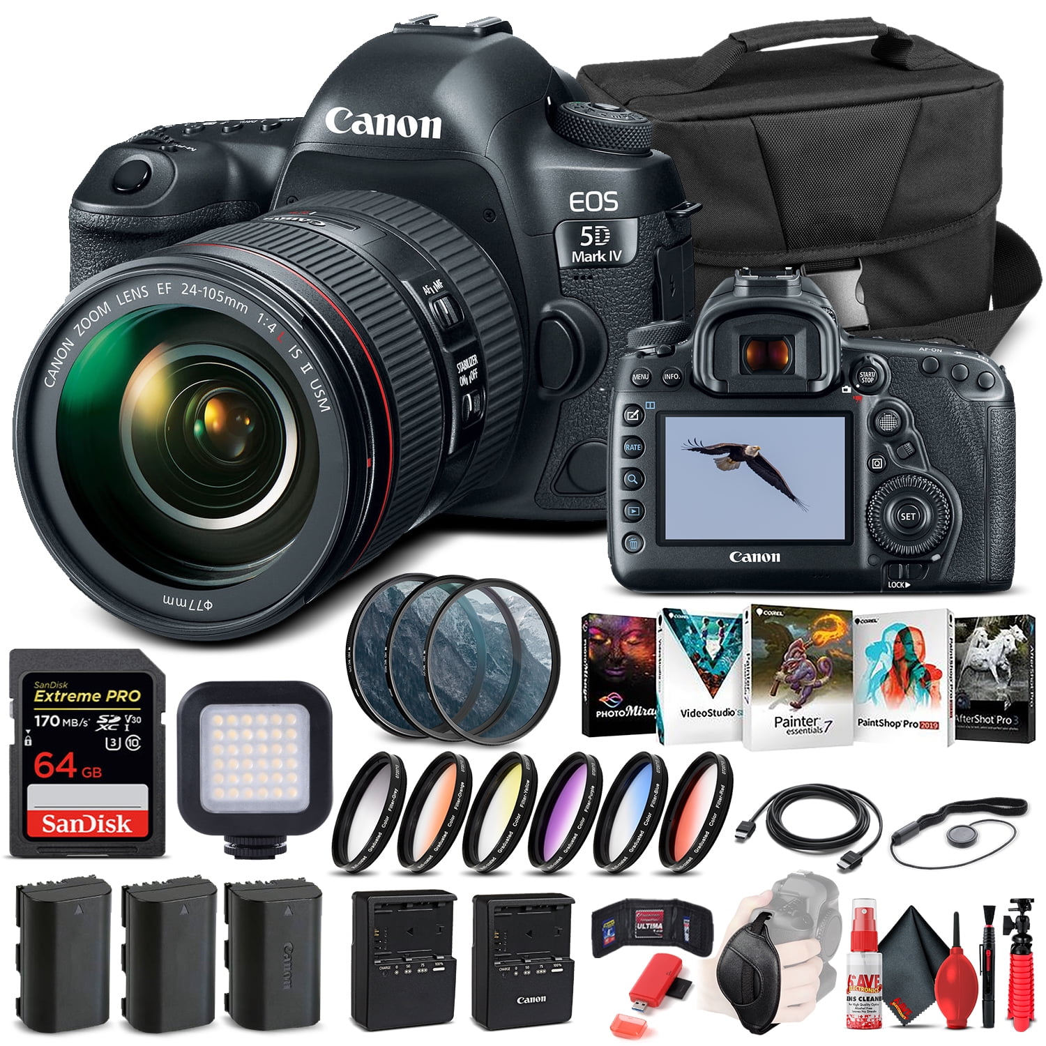 Canon EOS 5D Mark IV DSLR Full Frame Camera with 24-105mm Lens 