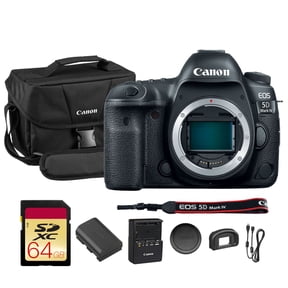Canon EOS 5D Mark IV DSLR Camera (Body Only) – Full-Frame 30.4MP DSLR with 4K Video, Dual Pixel AF & Built-In Wi-Fi (1483C002) + Canon Shoulder Bag + 64GB Memory Card
