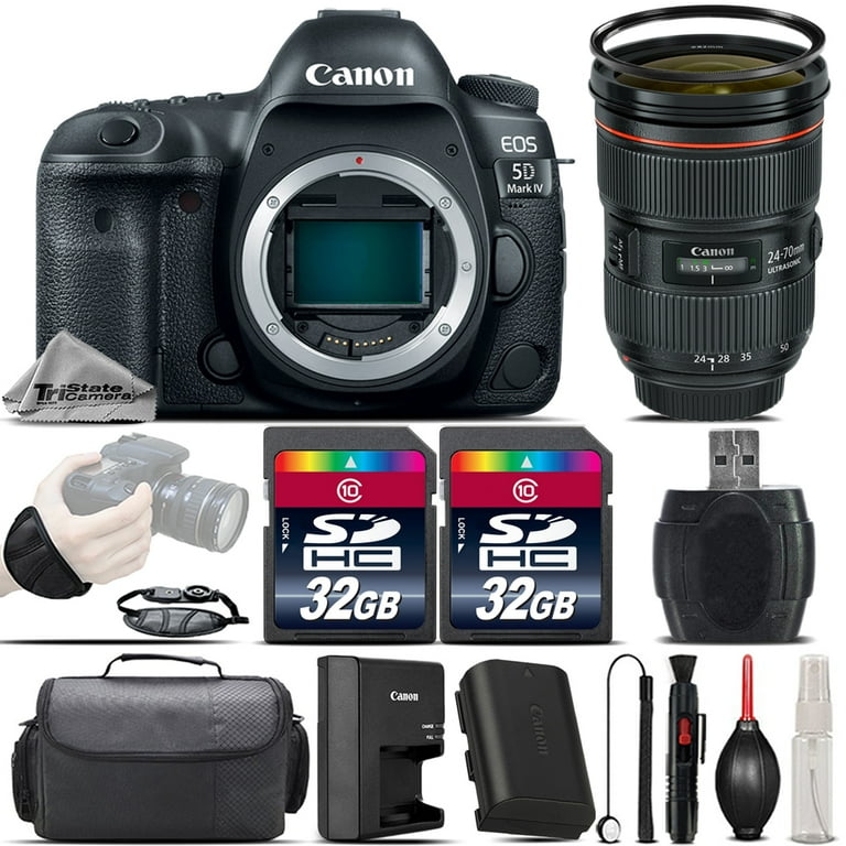 Canon EOS 5D Mark IV DSLR Camera + Canon EF 24-70 f/ 2.8L II USM Lens -64GB  Kit