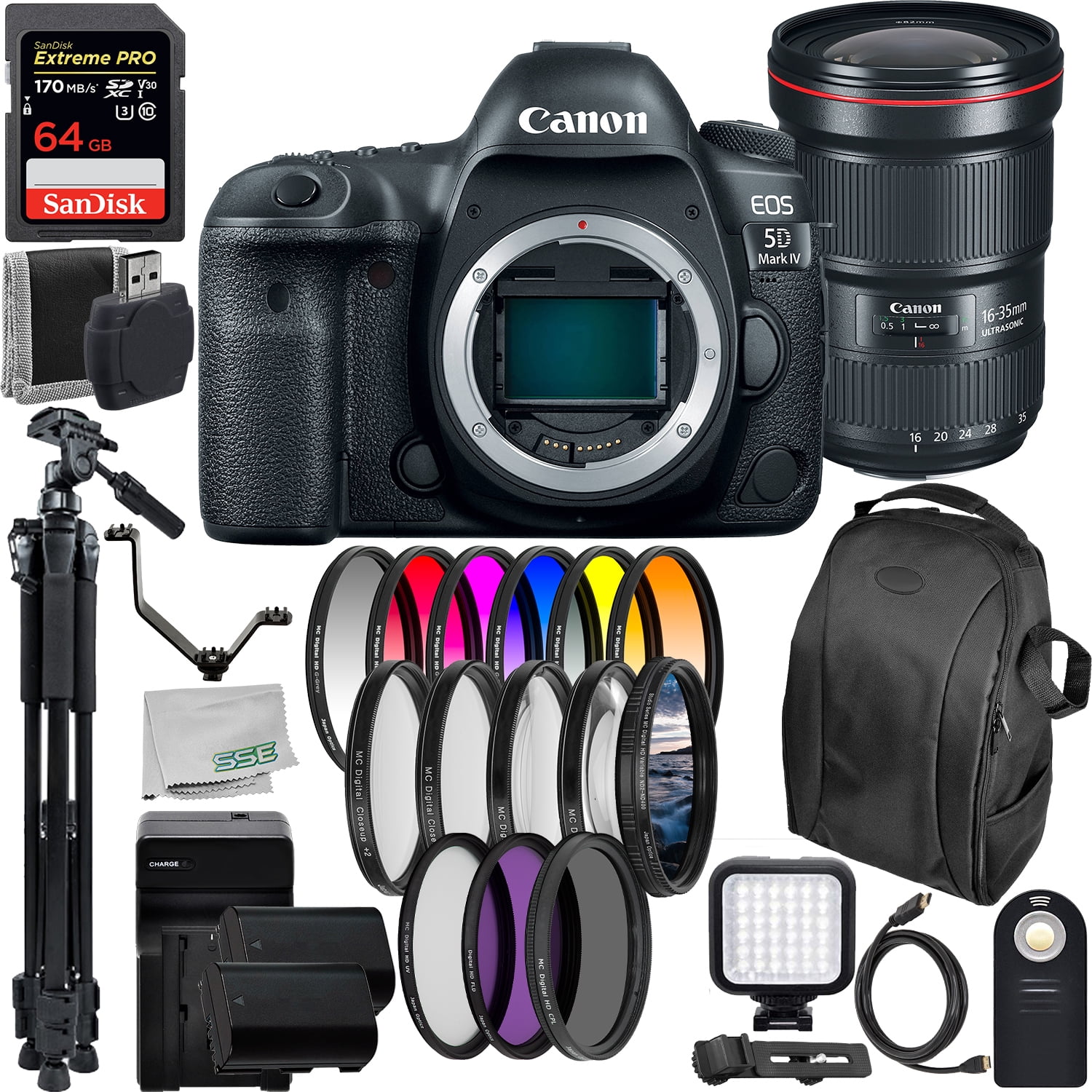 Canon EOS 5D Mark IV DSLR Camera w/ EF 16-35mm f/2.8L III USM Lens