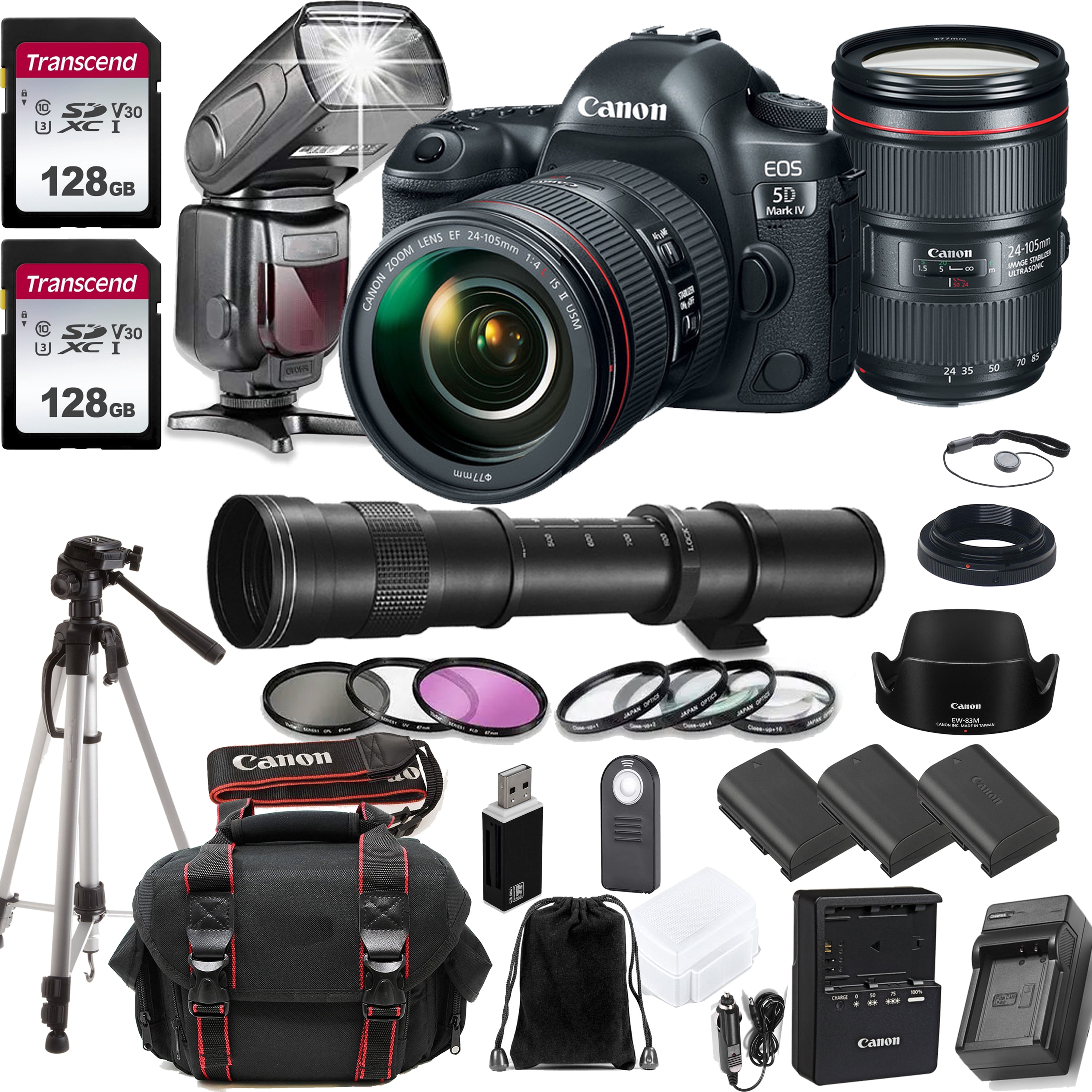 Canon EOS 5D Mark IV DSLR Camera w/EF 24-105MM F/4 L is II USM 