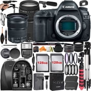 Canon EOS 5D Mark IV DSLR Camera with 24-105mm + 75-300mm Lens + 2 Pack 128GB + Backpack + ZeeTech Accessory Bundle International Version
