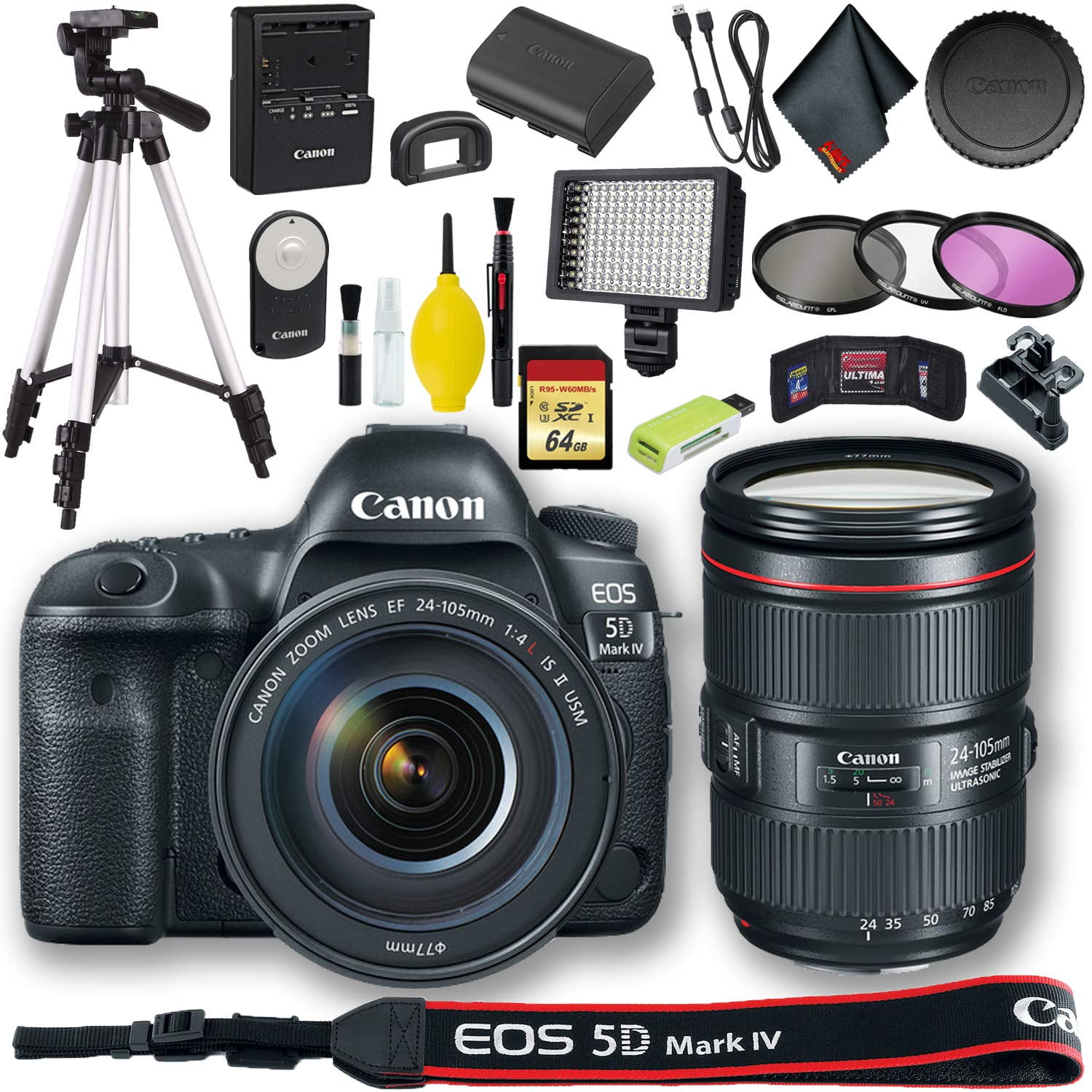 Canon EOS 5D Mark IV DSLR Camera with 24-105mm f/4L II Lens (Intl