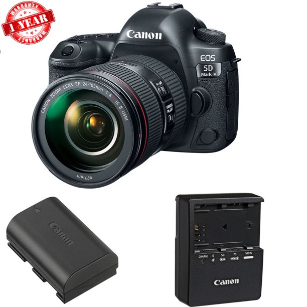 Canon EOS 5D Mark IV Digital SLR Camera W/ EF 24:105mm f/4L IS II