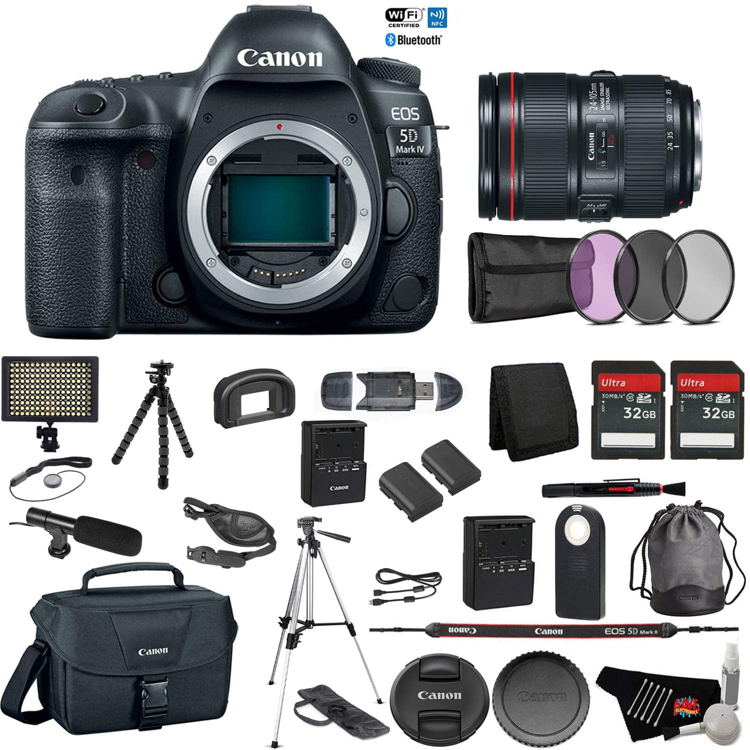 Canon EOS 5D Mark IV Digital SLR Camera with 24-105mm f/4L II Lens