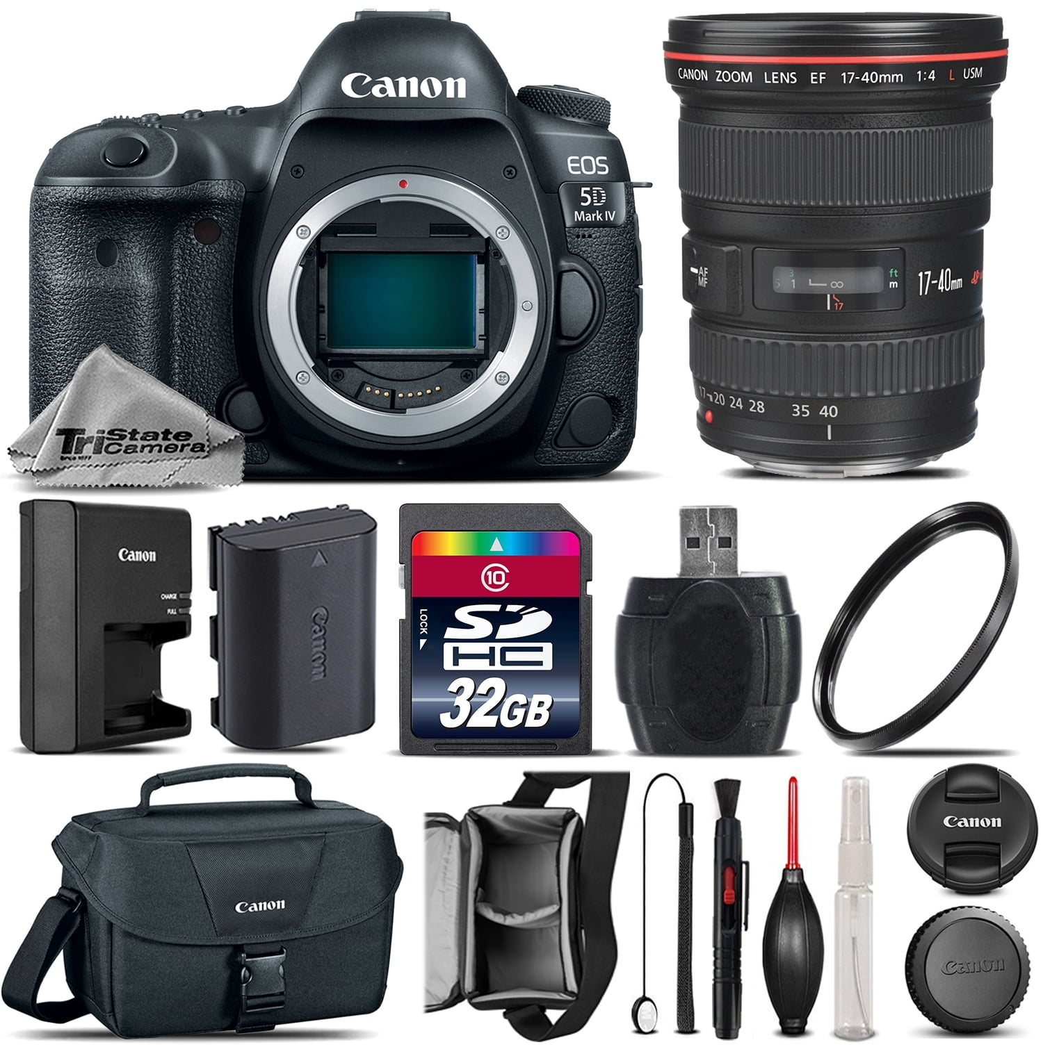 Canon EOS 5D Mark IV Full Frame Camera + 17-40mm L USM + Canon Bag