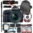thumbnail image 1 of Canon EOS 5D Mark IV Full Frame DSLR Camera with 24-105mm STM Lens + 33rd Street Camera Video Bundle with 128GB Memory, Microphone, LED Light, Headset Package, 1 of 7