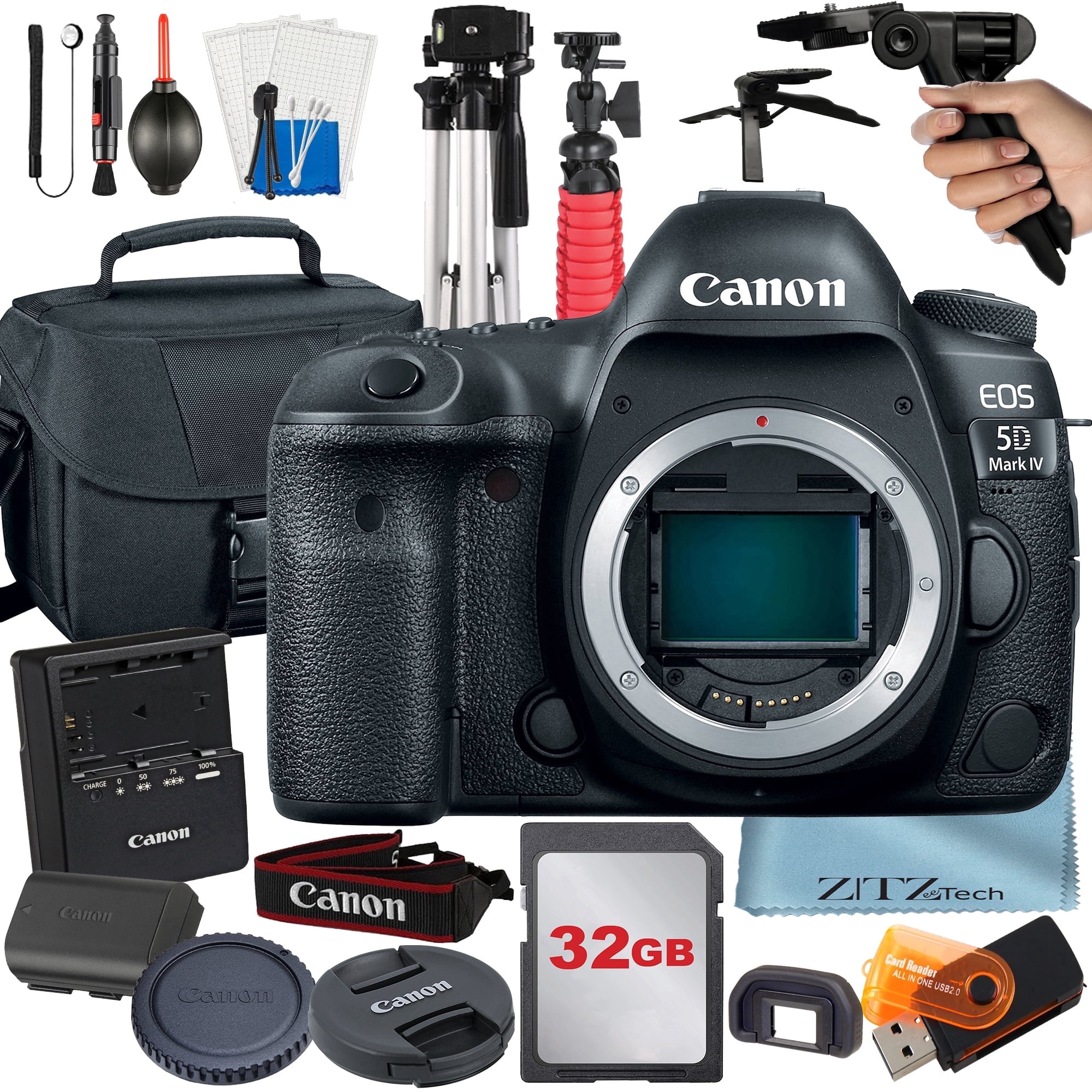 Canon EOS 5D Mark IV Full Frame DSLR Camera (Body Only) with 32GB