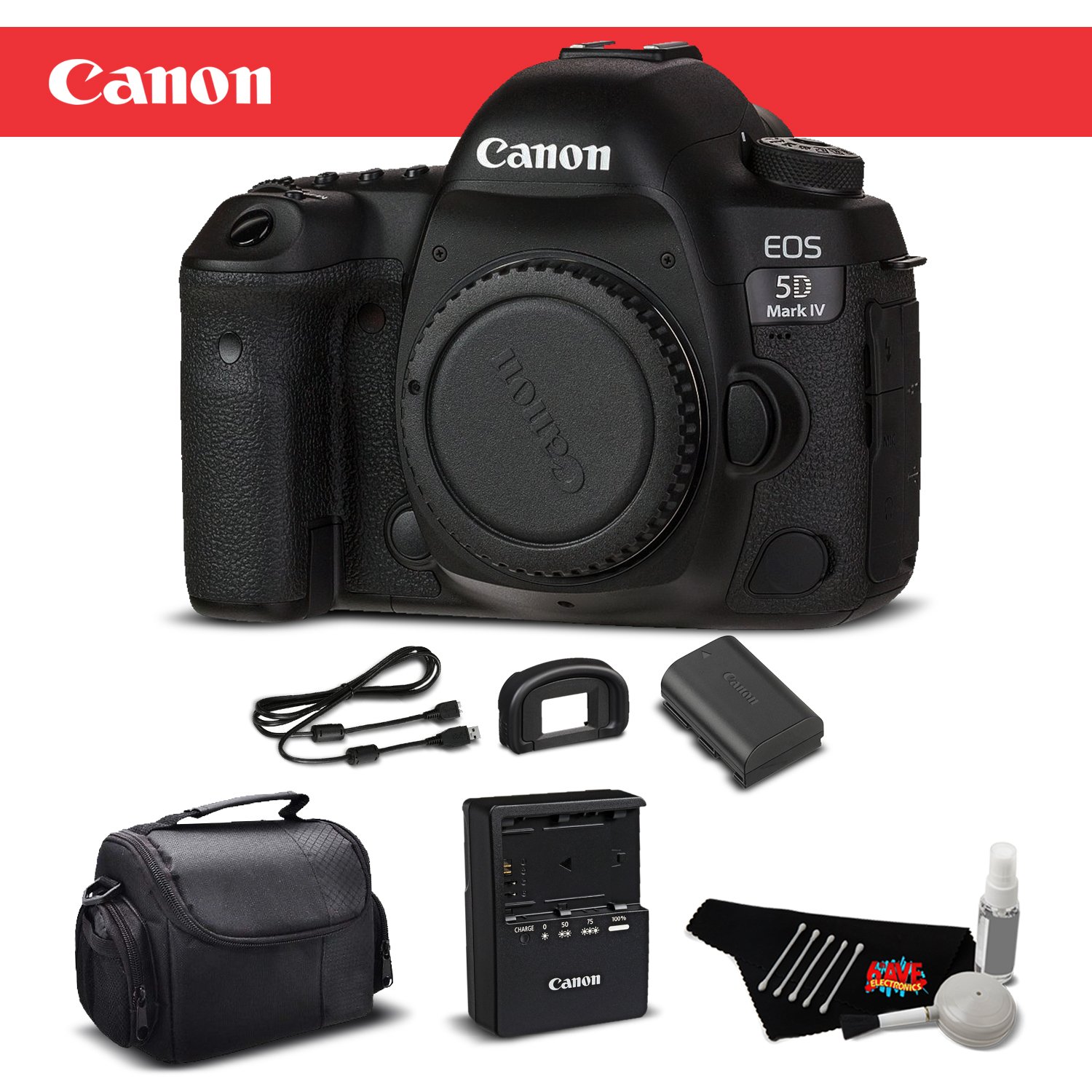 Canon EOS 5D Mark IV Full Frame Digital SLR Camera Body Bronze Level Bundle International Version - image 1 of 6