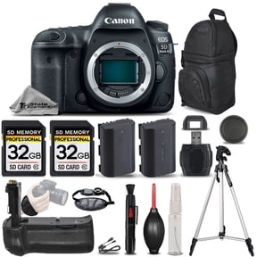 Canon EOS 5D Mark IV GPS/WiFi DSLR Camera + Battery Grip + EXT BATT - 64GB KIT (International Version)