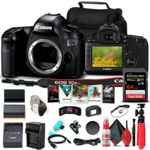 Canon EOS 5DS R DSLR Camera (Body Only) (0582C002) + 64GB Memory Card + LPE6 Battery + External Charger + Card Reader + Corel Photo Software + Case + Flex Tripod + HDMI Cable + Hand Strap + More