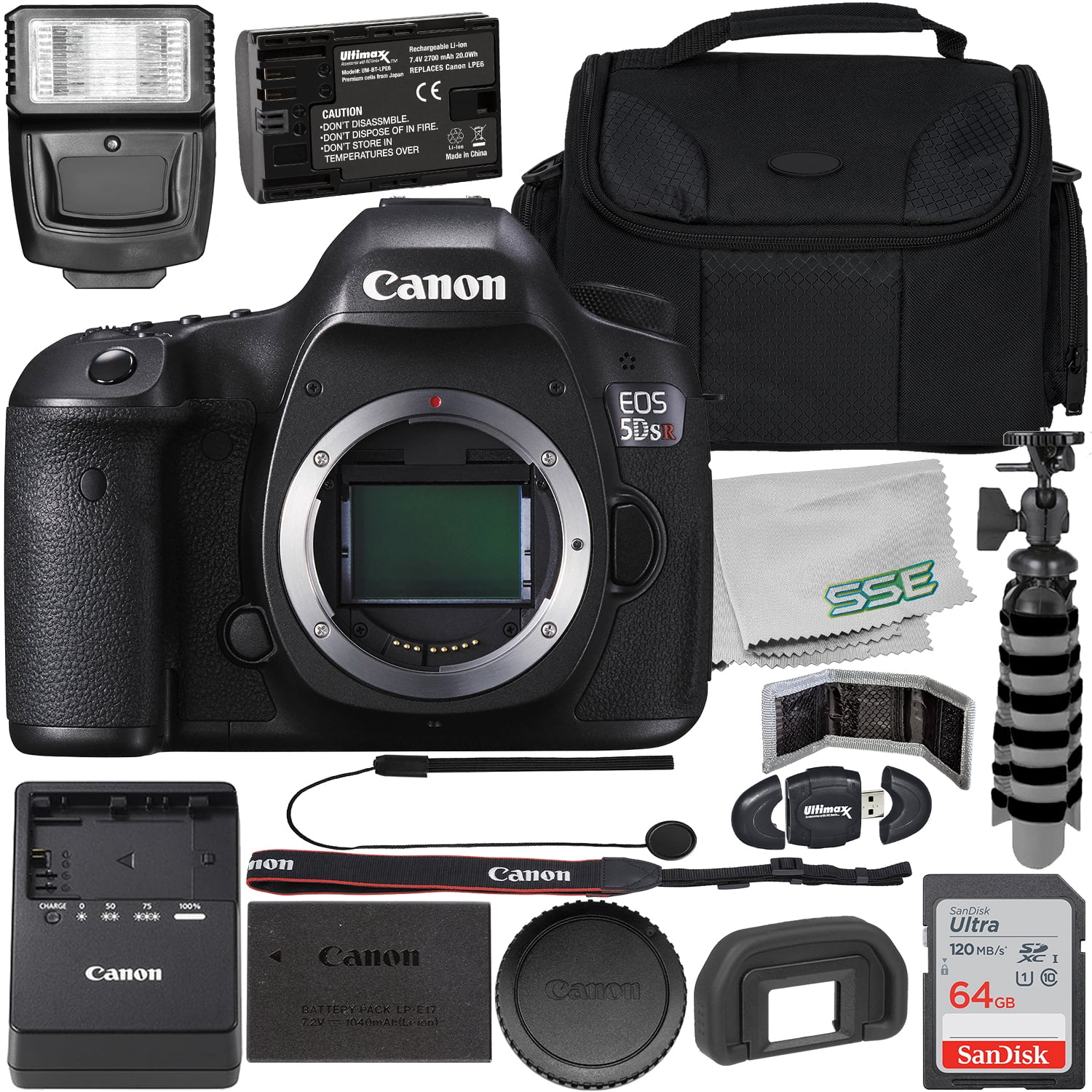 Canon EOS 5DS R DSLR Camera (Body Only) with Starter Accessory