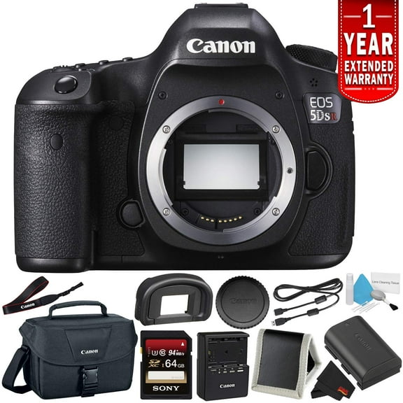 Canon EOS 5DS R Digital SLR Camera 0582C002 (Body Only) - Camera Bundle with 32GB Memory Card + More (Intl Model)(International Model)