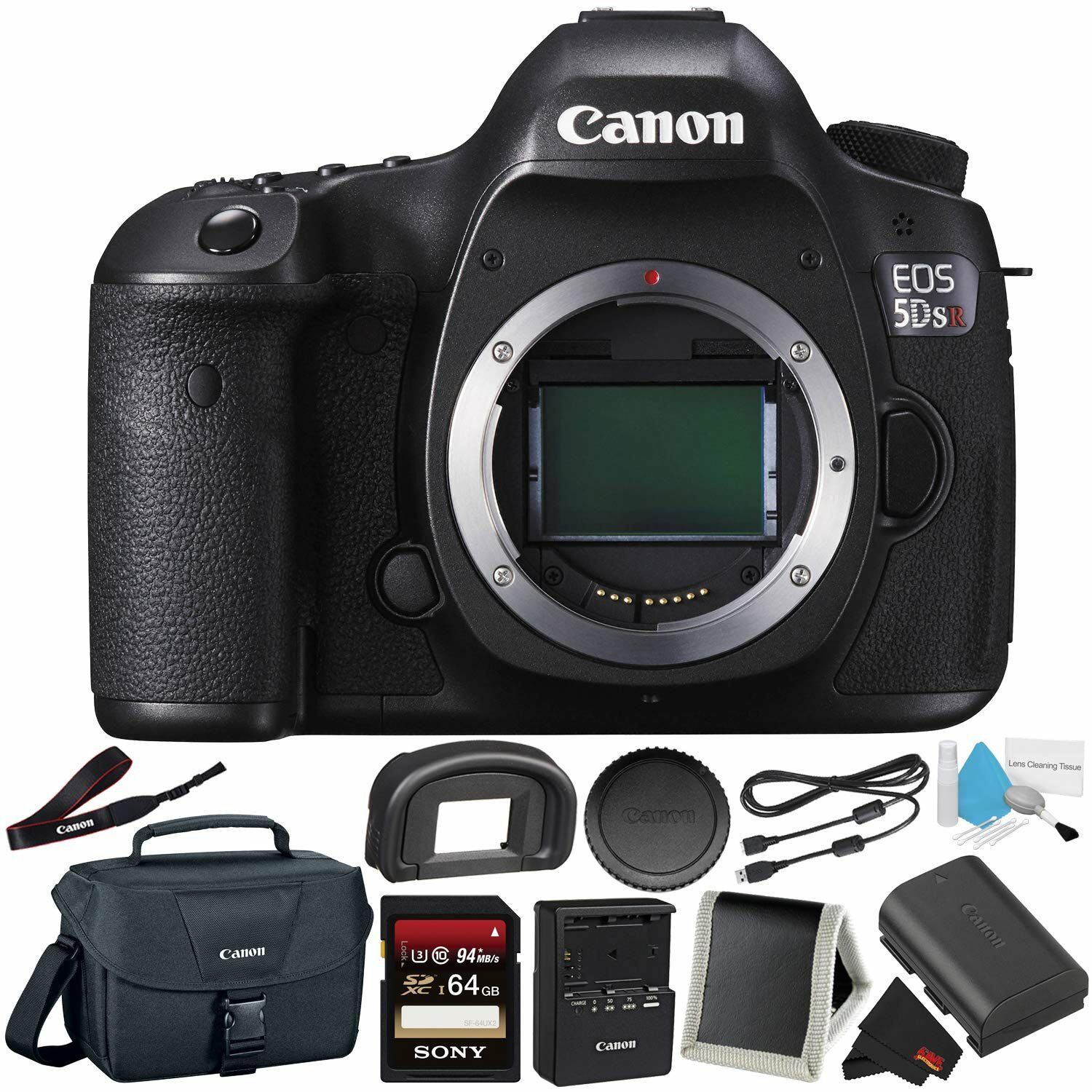 Canon EOS 5DS R Digital SLR Camera 0582C002 (Body Only) - Camera Bundle with 32GB Memory Card + More - image 1 of 4