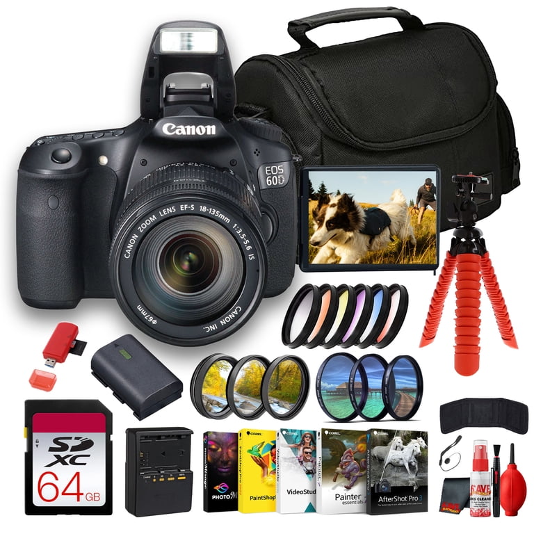 Canon EOS 60D DSLR with 18-135mm Lens | APS-C 18MP, HD Video
