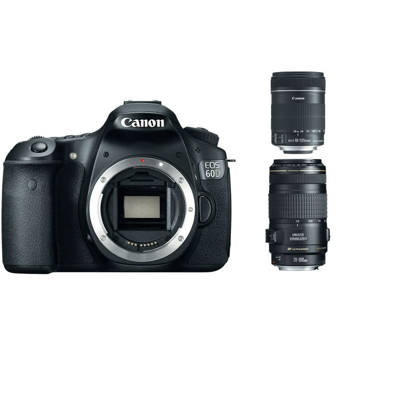Canon EOS 60D DSLR Camera with 18-135mm and 70-300mm Lenses
