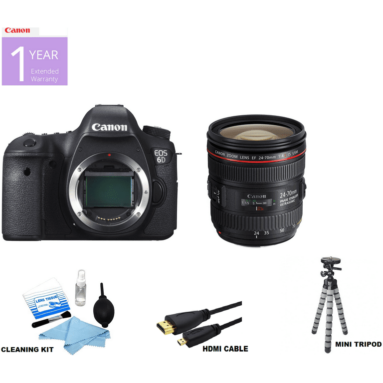 Canon EOS 6D DSLR Camera w/Canon 24:70mm f/4L Lens (USA
