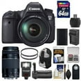thumbnail image 1 of Canon EOS 6D Digital SLR Camera Body with EF 24-105mm L IS USM & 75-300mm III Lens + 64GB Card + Sling Bag + Flash + Grip + Battery Kit, 1 of 7