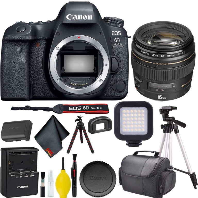Canon EOS 6D Mark II DSLR Camera w/ Tripod + Light Bundle