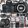 thumbnail image 1 of Canon EOS 6D Mark II DSLR Camera with 24-105mm + 75-300mm Lens + 2 Pack 64GB Card + Backpack + ZeeTech Accessory Bundle (International Version), 1 of 9